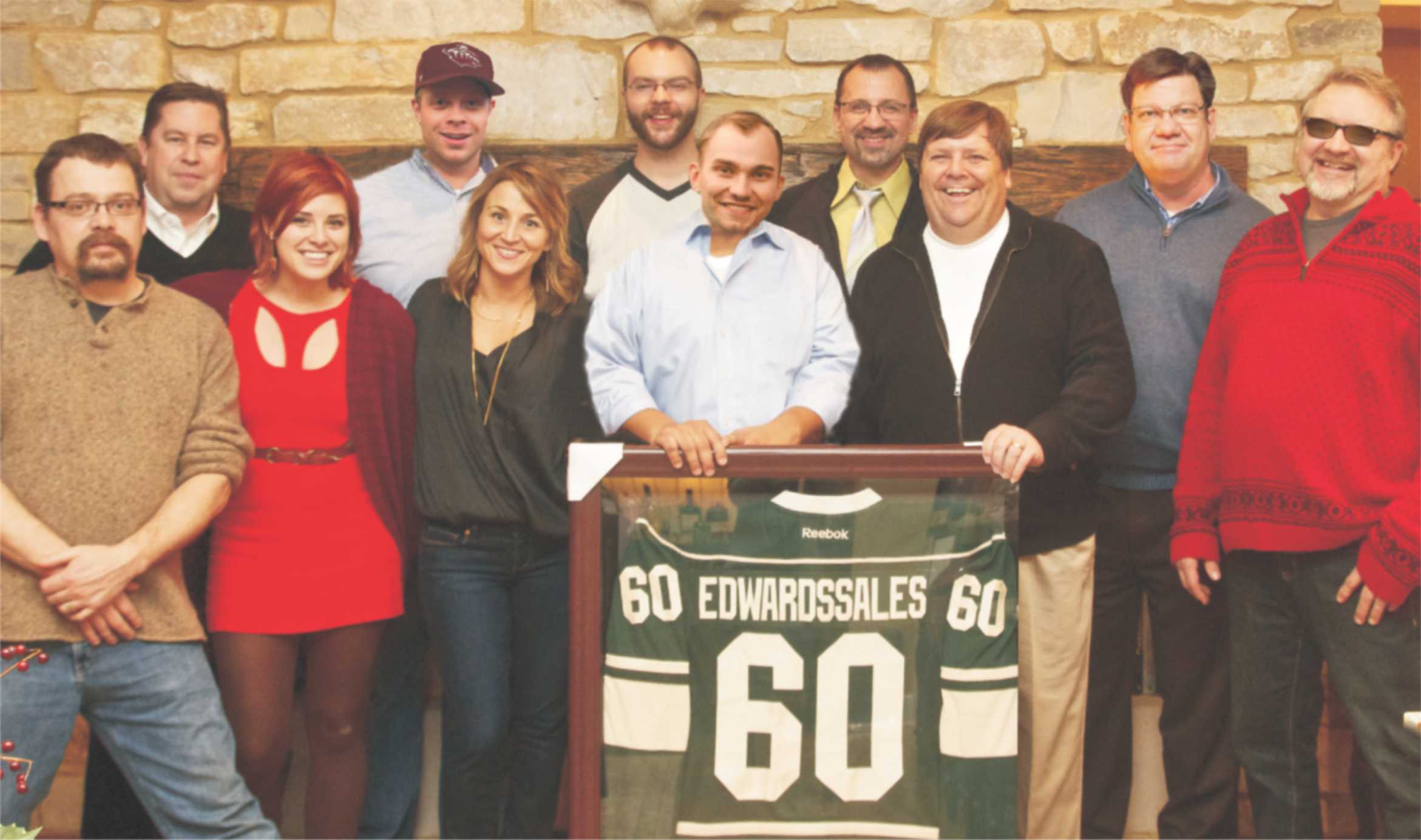 The Edwards Sales staff, gathered as a group